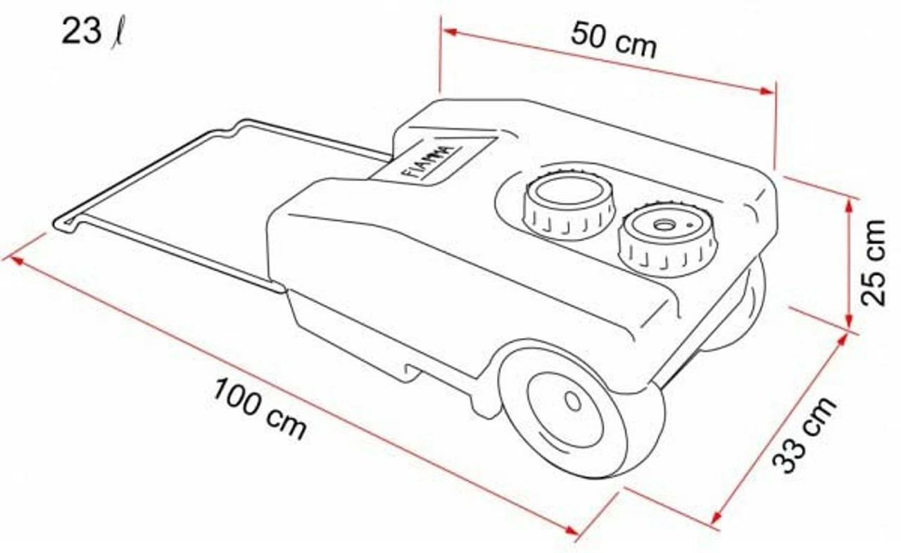 Fiamma 23L Motorhome Waste Water Roll Tank 4 Fiamma 23L Motorhome Waste Water Roll Tank - Image 2