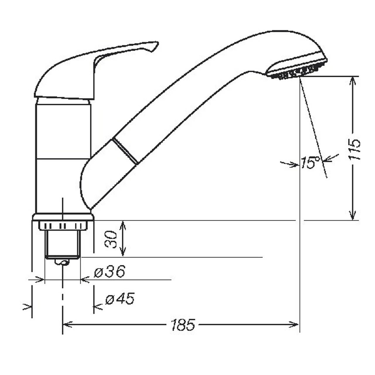 Reich Kama Shower Mixer Tap W/ Julia Showerhead - Chrome 4 Reich Kama Shower Mixer Tap W/ Julia Showerhead - Chrome - Image 2
