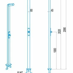 Astral Single Head Rectangular Swimming Pool Shower With Timer Valve -Truma Shop 59776 FT 02 26792.1406108413
