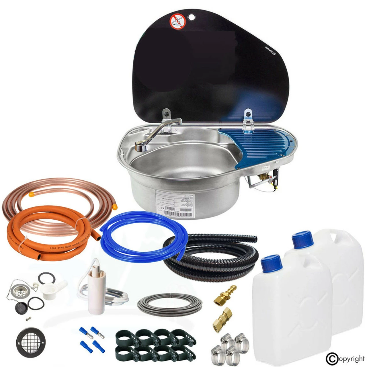 Dometic Smev 8821 Hob And Sink Campervan Conversion Universal Kit Inc Template 4 Dometic Smev 8821 Hob And Sink Campervan Conversion Universal Kit Inc Template - Image 2