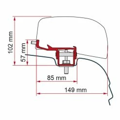 Fiamma F40 VAN Awning Adapter Bracket For Nissan NV 350 L2-H1 Campervan 7 Fiamma F40 VAN Awning Adapter Bracket For Nissan NV 350 L2-H1 Campervan -Truma Shop 98655Z041 68752.1675172872