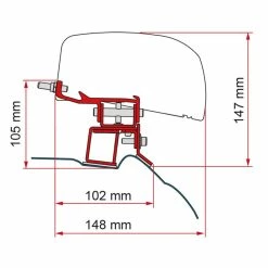 Fiamma F40 VAN Awning Adapter Bracket For Mercedes Vito L2-H1 Campervan -Truma Shop 98655Z078 79985.1675172745