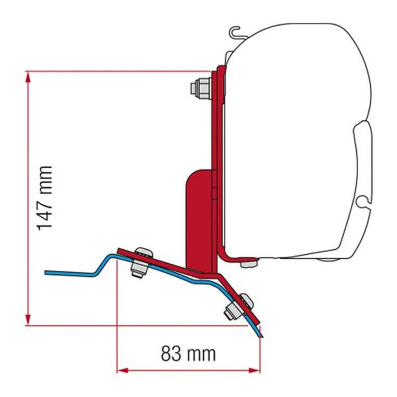 Fiamma Awning Bracket For Ford Transit Custom Campervans 5 Fiamma Awning Bracket For Ford Transit Custom Campervans - Image 3