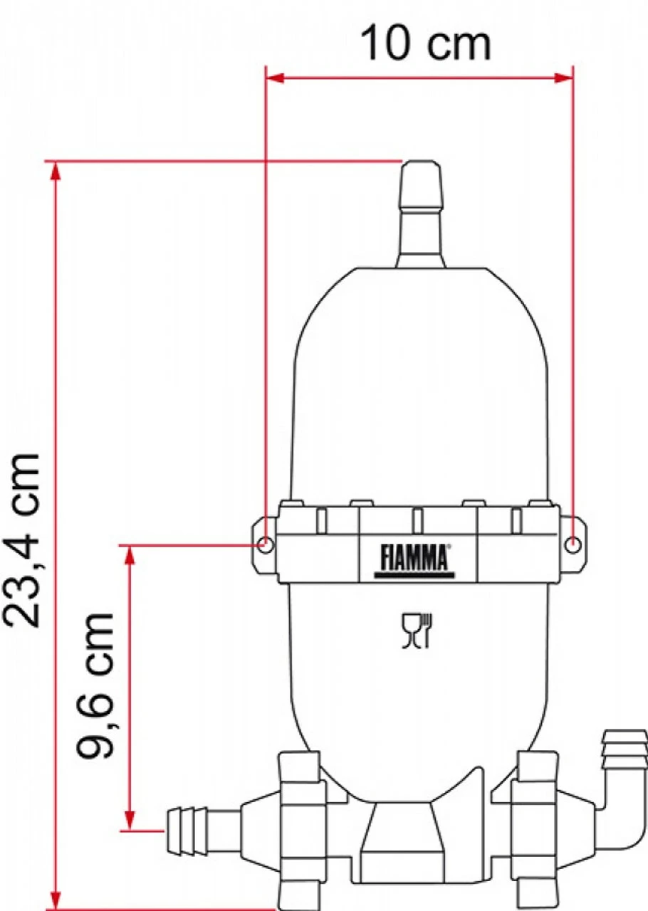 Fiamma A20 Universal Expansion Tank For Caravan, Marine And Motorhome Water Pumps 4 Fiamma A20 Universal Expansion Tank For Caravan, Marine And Motorhome Water Pumps - Image 2
