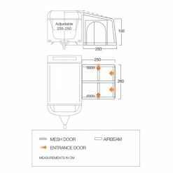 Vango Balletto Air Elements Shield Caravan Awning -Truma Shop Air shield 260 dimensions 46386.1674661664