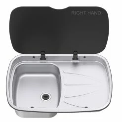 Spinflo Argent Caravan Sink & Drainer With Seal & Siphon -Truma Shop Argent Sink right handed 1 copy 61653.1496998627