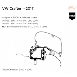 Thule Awning Bracket For Omnistor 6300 - VW Crafter 2018 Onwards -Truma Shop Crafter new 48926.1613559933