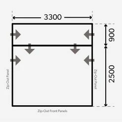 Dometic Rally Air Pro 330 Drive Away Awning -Truma Shop Dometic Rally 330 driveaway DA dimensions 78105.1640181378