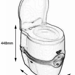 JLS Excellence Electric & Manual Flush Portable Toilet With Folding Mobility Frame -Truma Shop EXCELLENCE DIMENSIONS 79241.1391179746