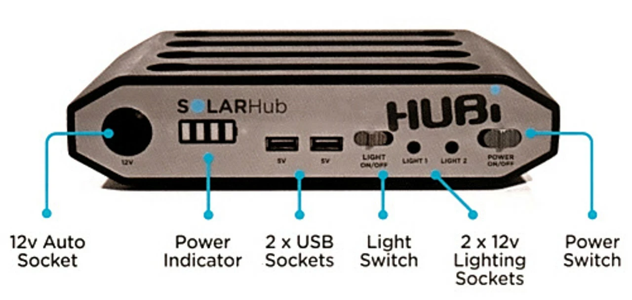 HUBi 2K Power And Lighting System Caravan Solar Hub Kit 5 HUBi 2K Power And Lighting System Caravan Solar Hub Kit - Image 3