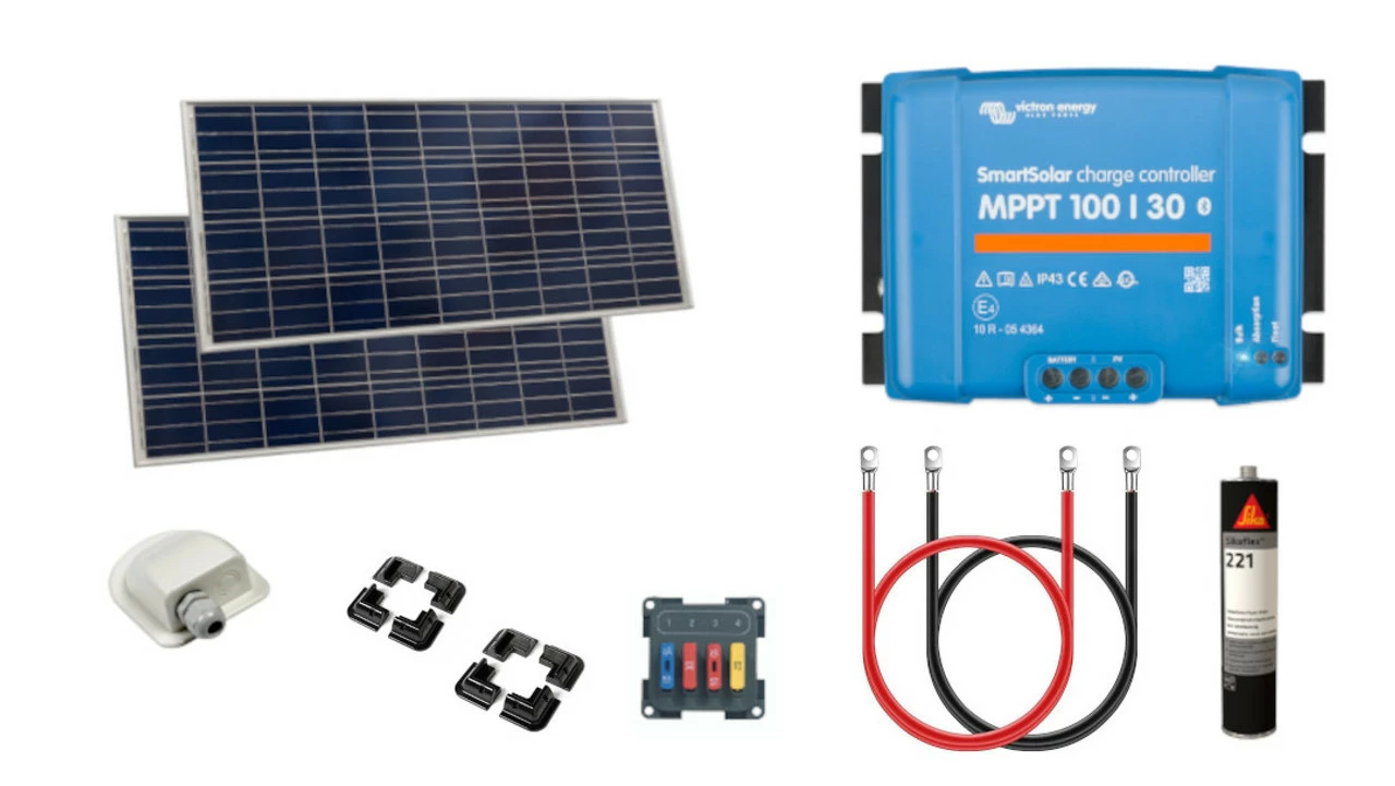 Victron Energy Victron 350 Watt Solar Panel Kit With SmartSolar MPPT Controller & Fittings 3 Victron Energy Victron 350 Watt Solar Panel Kit With SmartSolar MPPT Controller & Fittings