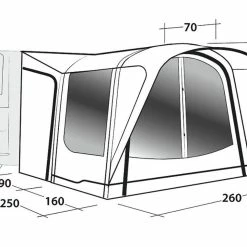 Outwell Newburg 160 Air Drive Away Awning -Truma Shop Outwell Newburg 160 drive away air awning dimensions 45775.1612116910