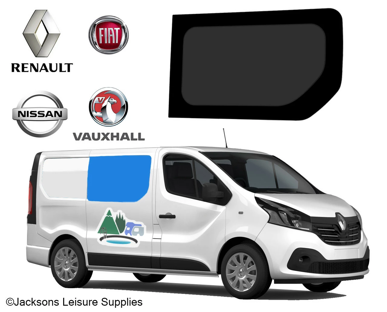 JLS Renault Trafic Vauxhall Vivaro Bonded Glass Sliding Window - Driver's Side 4 JLS Renault Trafic Vauxhall Vivaro Bonded Glass Sliding Window - Driver's Side - Image 2