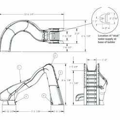 S R Smith SR Smith Turbo Twister Swimming Pool Slide -Truma Shop Sr smith turbo twister layout 92621.1550000680
