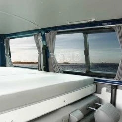 Reimo 5 Piece VW T5 And T6 Campervan Complete Curtain Set And Rail - Tailgate