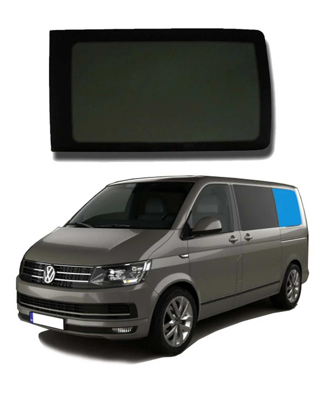 JLS VW T5 T6 LWB Bonded Privacy Glass Fixed Window - Rear Left Hand LWB 4 JLS VW T5 T6 LWB Bonded Privacy Glass Fixed Window - Rear Left Hand LWB - Image 2