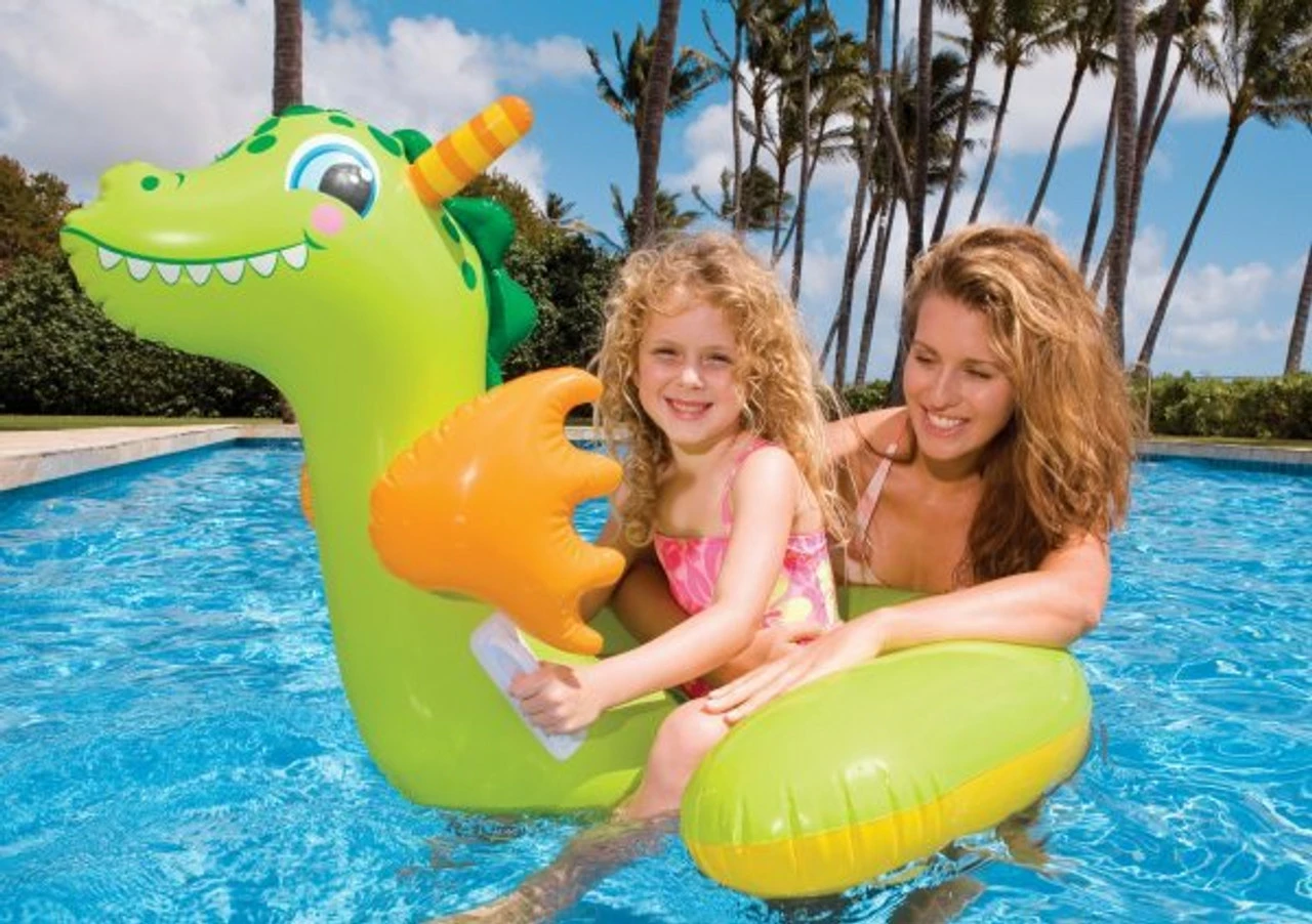 Intex Inflatable Baby Dragon Children's Ride On Toy 3 Intex Inflatable Baby Dragon Children's Ride On Toy