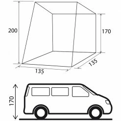 Brunner Pilote Tailgate Tent For VW Caddy -Truma Shop brunner pilote tailgate tent dimensions 57248.1657535519