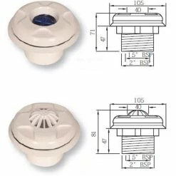 Certikin 1.5" Wall Inlets For Liner Swimming Pool