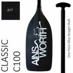 Ainsworth Paddles - Classic C100 Canoe Paddle Alloy Shaft, 145cm