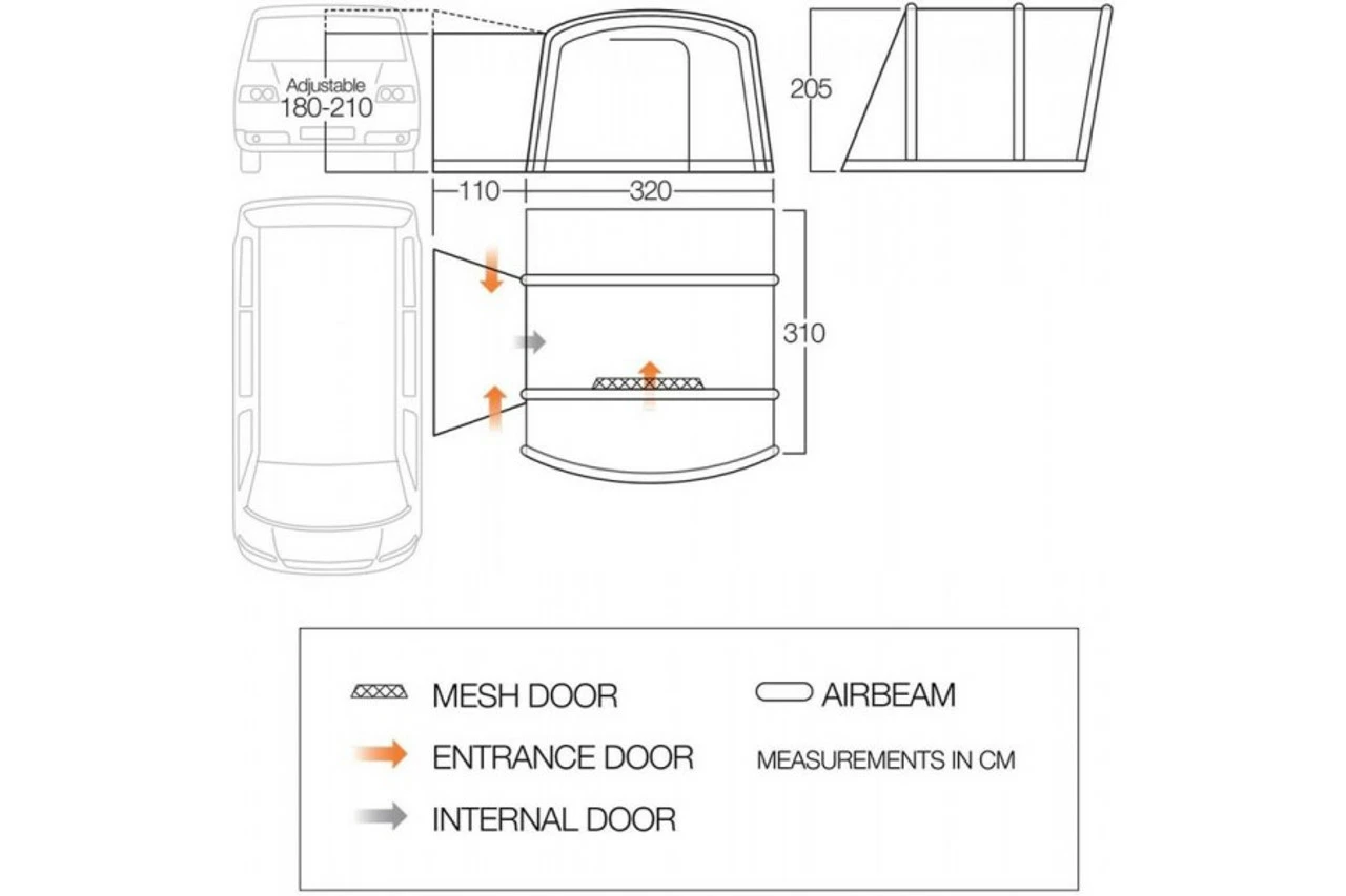 Vango Cove II Air Driveaway Awning For Campervan 6 Vango Cove II Air Driveaway Awning For Campervan - Image 4