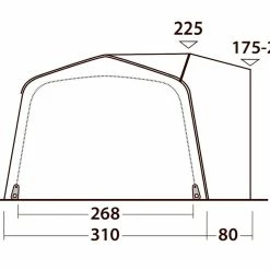 Outwell Jonesville 290SA Flex Drive Away Awning -Truma Shop dimensions4 37523.1661854644