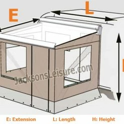 Dometic Motorhome & Caravan Perfect Roof Camp Room -Truma Shop dometic camproom dimensions1 58847.1517586132