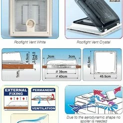 Fiamma Crystal Caravan Roof Light Vent 400 X 400 -Truma Shop fiamma vent diagram 62974 80558.1659360304