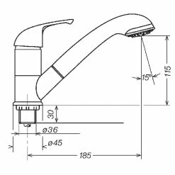 Reich Kama Chrome Shower Tap With Combi Julia Head 8 Reich Kama Chrome Shower Tap With Combi Julia Head -Truma Shop kama diag1 66103.1672871110
