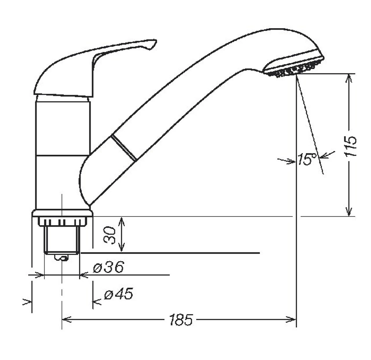 Reich Kama Chrome Shower Tap With Combi Julia Head 5 Reich Kama Chrome Shower Tap With Combi Julia Head - Image 3