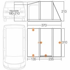 Vango Kela IV AirBeam Campervan AirBeam Awning -Truma Shop kela iv low Specs 89131.1525104078
