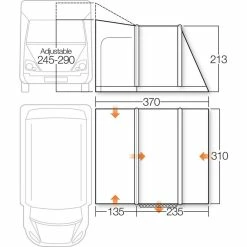 Vango Kela IV AirBeam Campervan AirBeam Awning -Truma Shop kela iv tall specs 61793.1525104085