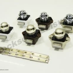 JLS Ltd 3 Pack Of Caravan Mini Push Button Door Handle And Catch
