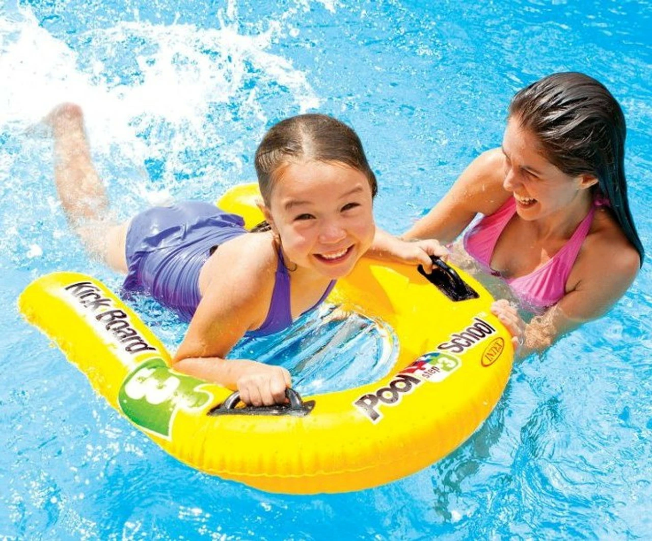 Intex Kids Inflatable Pool School Learner Swimming Kickboard 3 Intex Kids Inflatable Pool School Learner Swimming Kickboard