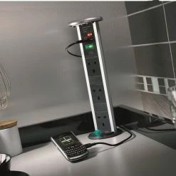 Kengo Pop Up Deluxe Power Dock 13amp Sockets With USB Ports