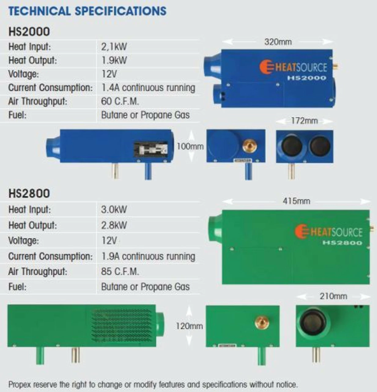 Propex Heatsource HS2000 12v LPG Gas Blown Air Heater 8 Propex Heatsource HS2000 12v LPG Gas Blown Air Heater - Image 6