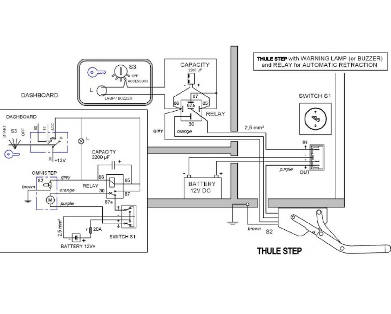 Thule Omnistep 12v Relay For Motorhome And Campervan Automatic Retracting Steps 5 Thule Omnistep 12v Relay For Motorhome And Campervan Automatic Retracting Steps - Image 3