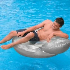 Intex Pillow Back Swimming Pool Chair Lounger 11 Intex Pillow Back Swimming Pool Chair Lounger -Truma Shop silver pillow water 60578.1426240752