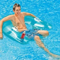 Intex Sit-N-Float Inflatable Pool Raft Chair Lounger -Truma Shop sit n float blue 51446.1426154482