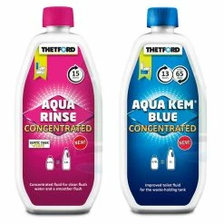 Thetford Aqua Kem Porta Potti Pink & Green Eco Friendly Concentrate Chemical Duo Pack -Truma Shop thetford aqua kem rinse concentrate pink blue duo twin pack 98814.1574162336
