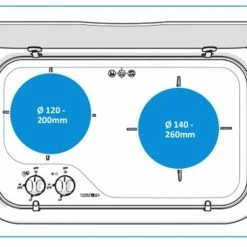 Thetford Topline 165 2 Burner Campervan Motorhome Hob Long Side 5 Thetford Topline 165 2 Burner Campervan Motorhome Hob Long Side -Truma Shop thetford topline165 suitable pan szes 49311.1611740277