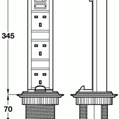 Kengo Pop Up Deluxe Power Dock 13amp Sockets With USB Ports 18 Kengo Pop Up Deluxe Power Dock 13amp Sockets With USB Ports -Truma Shop usb2 31497.1453130721