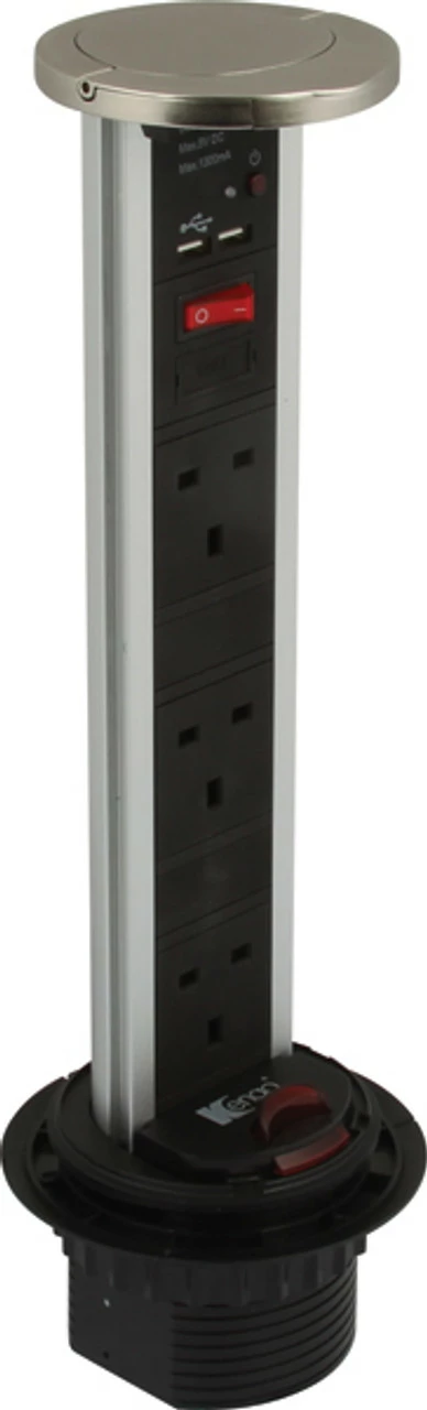 Kengo Pop Up Deluxe Power Dock 13amp Sockets With USB Ports 8 Kengo Pop Up Deluxe Power Dock 13amp Sockets With USB Ports - Image 6