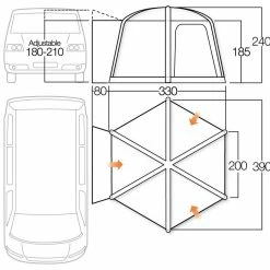 Vango Airhub Hexaway II Campervan Drive Away Awning -Truma Shop vango 2018 awnings floorplan airhub hexaway low 13132.1664443810
