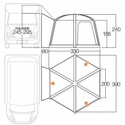 Vango Airhub Hexaway II Campervan Drive Away Awning -Truma Shop vango 2018 awnings floorplan airhub hexaway tall 98571.1664443818
