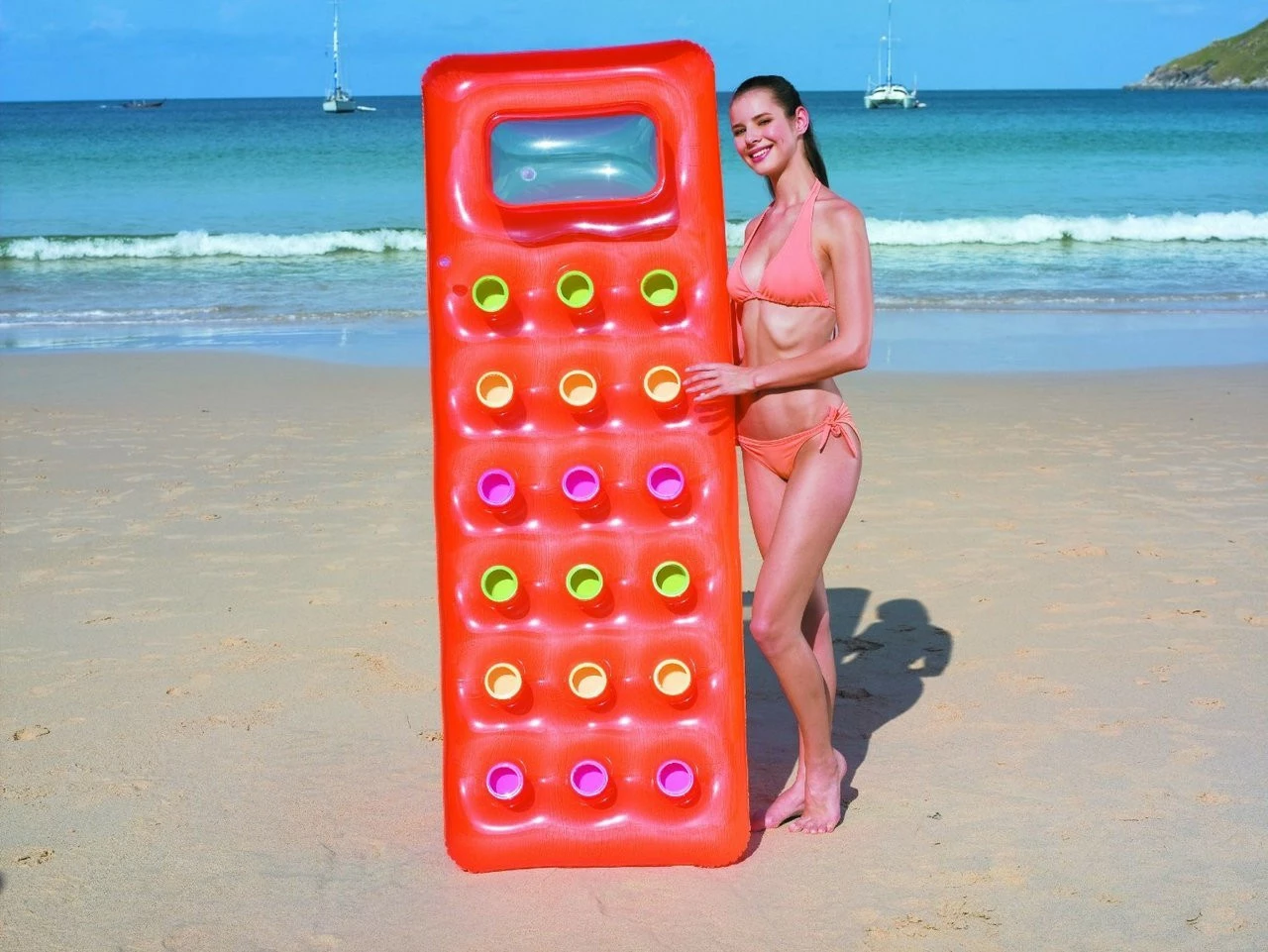Bestway Inflatable 18 Pocket Fashion Lounger Pool Window Lilo 4 Bestway Inflatable 18 Pocket Fashion Lounger Pool Window Lilo - Image 2